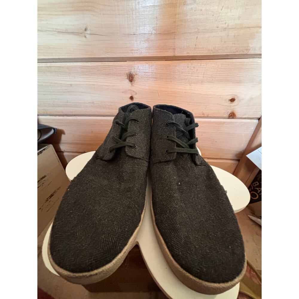 Toms Men's Paseo Mid Grey Herringbone Sneaker, Comfort Shoes 10